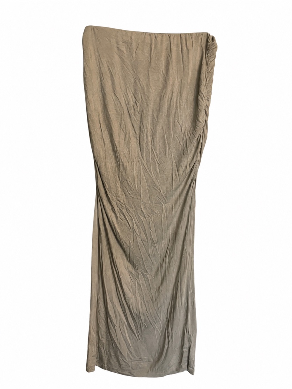 Nevada USA Convertible Skirt Dress – Viscose – Size L – Beige – High Slit – Sexy